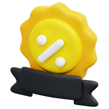 discount 3d render icon illustration png