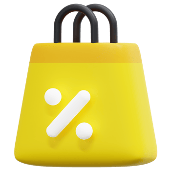 shopping bag 3d render icon illustration png