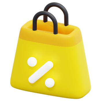 shopping bag 3d render icon illustration png