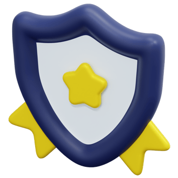 badge 3d render icon illustration png