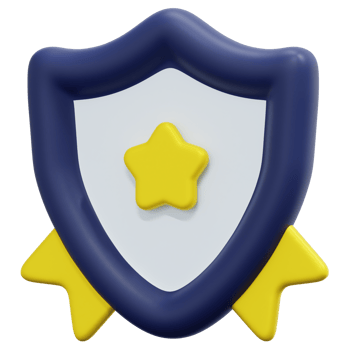 badge 3d render icon illustration png