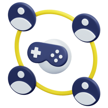 team 3d render icon illustration png