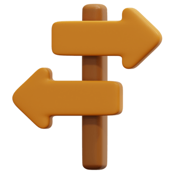 direction 3d render icon illustration png