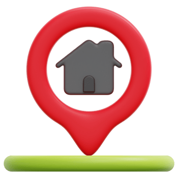 home 3d render icon illustration png