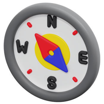 compass 3d render icon illustration png