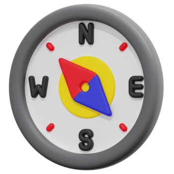 compass 3d render icon illustration png