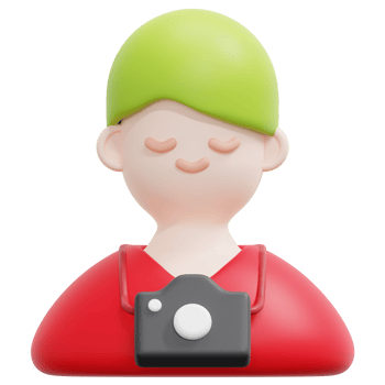 tourist 3d render icon illustration png