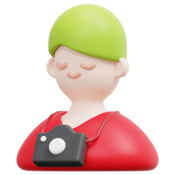 tourist 3d render icon illustration png