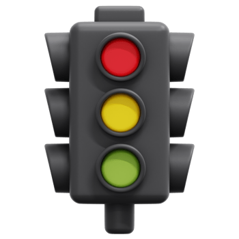 traffic lights 3d render icon illustration png