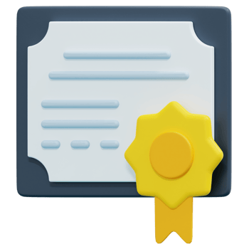 certificate 3d render icon illustration png