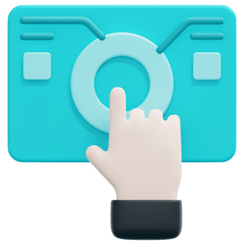 interactive 3d render icon illustration png