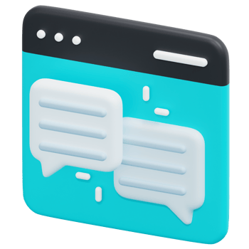 chat 3d render icon illustration png