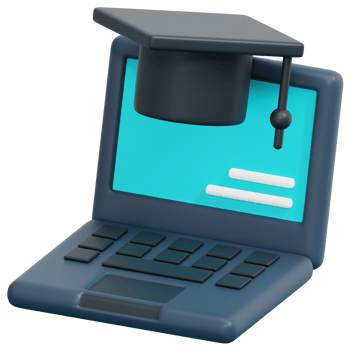 elearning 3d render icon illustration png