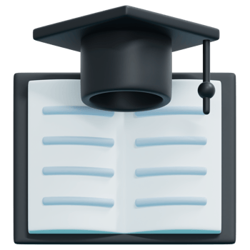 education 3d render icon illustration png