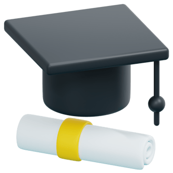 graduation 3d render icon illustration png