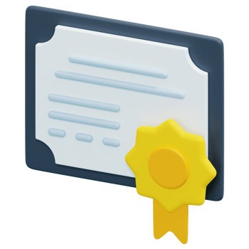 certificate 3d render icon illustration png