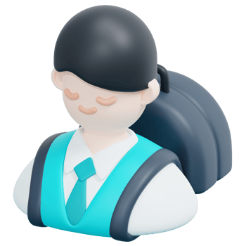 student 3d render icon illustration png