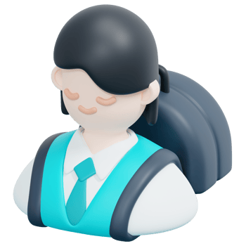 student 3d render icon illustration png