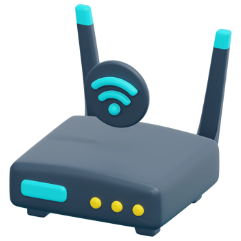 router 3d render icon illustration png