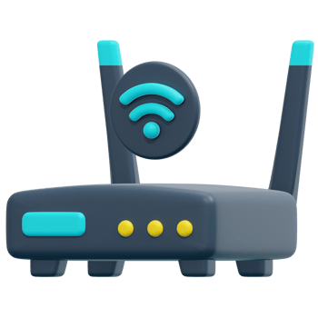 router 3d render icon illustration png