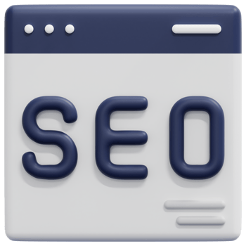 seo 3d render icon illustration png