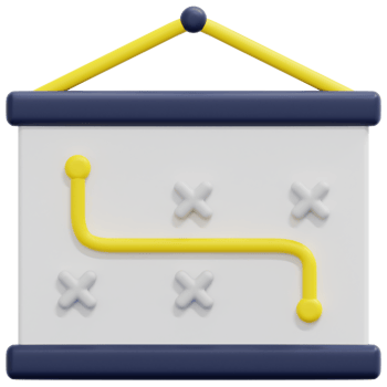 strategy 3d render icon illustration png