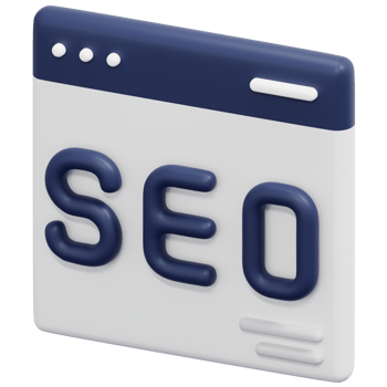 seo 3d render icon illustration png