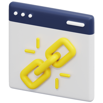link 3d render icon illustration png