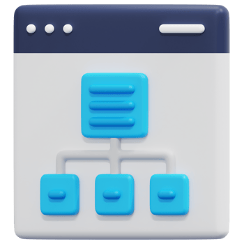 site map 3d render icon illustration png