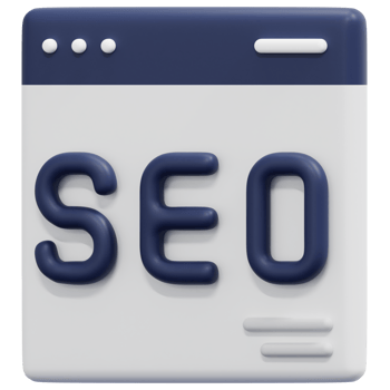 seo 3d render icon illustration png