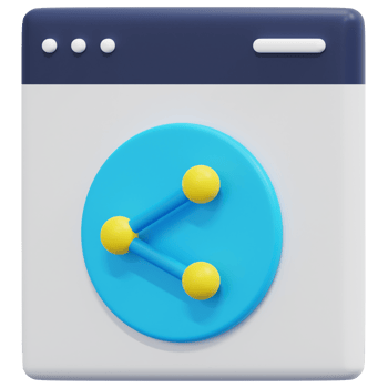 network 3d render icon illustration png