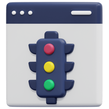 traffic 3d render icon illustration png