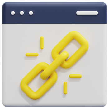 link 3d render icon illustration png