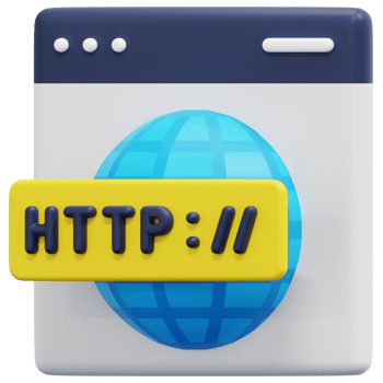 website 3d render icon illustration png