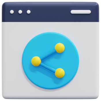network 3d render icon illustration png