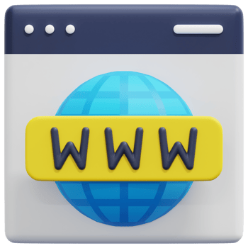 domain 3d render icon illustration png