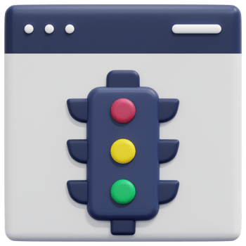 traffic 3d render icon illustration png