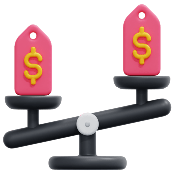 compare 3d render icon illustration png