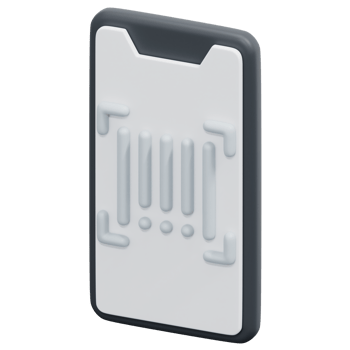 scan barcode 3d render icon illustration png