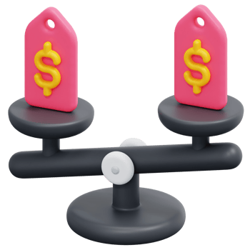 compare 3d render icon illustration png