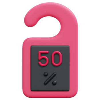 door hanger 3d render icon illustration png