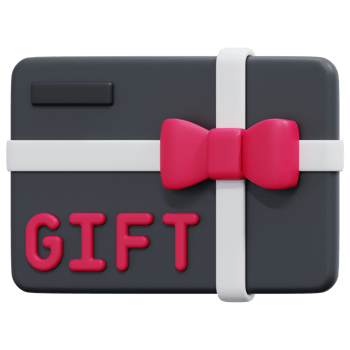 gift card 3d render icon illustration png