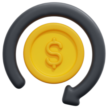 cashback 3d render icon illustration png