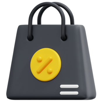 shopping bag 3d render icon illustration png