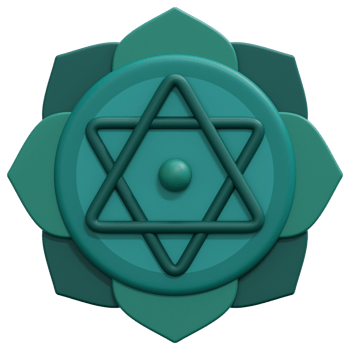 anahata 3d render icon illustration png