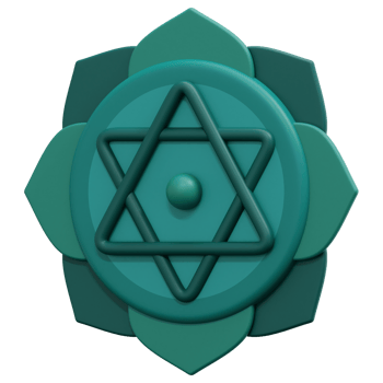 anahata 3d render icon illustration png