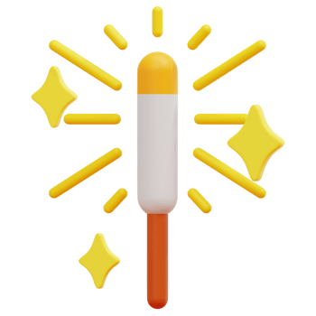 sparkler 3d render icon illustration png