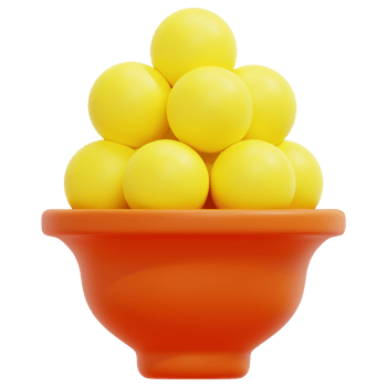 laddu 3d render icon illustration png