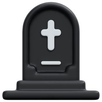 tomb 3d render icon illustration png