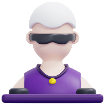 dj 3d render icon illustration png